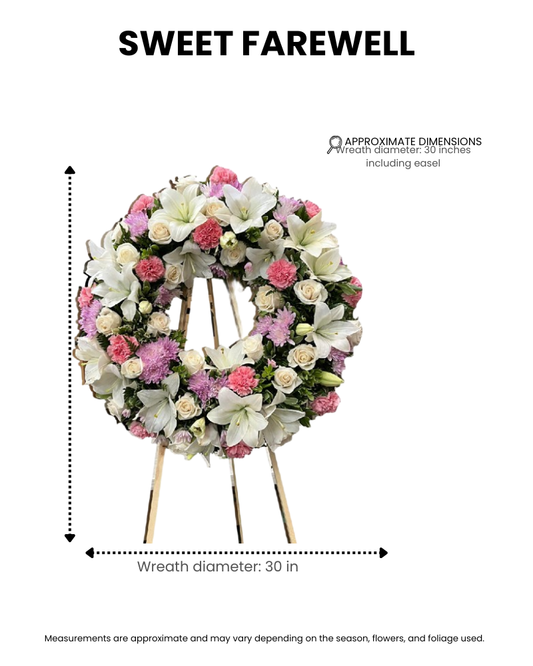 sweet farewell – funeral wreath image 1