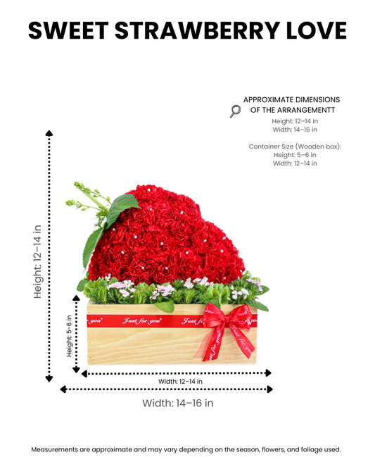 Carnation Strawberry - Fresita Shaped Boquet