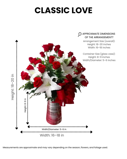 18 red roses & lilies image 1