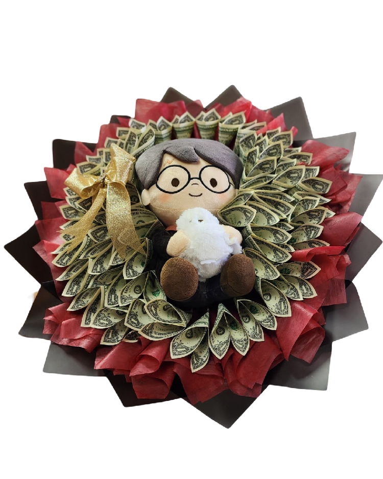 magic &amp; fortune – money bouquet with plush image 0
