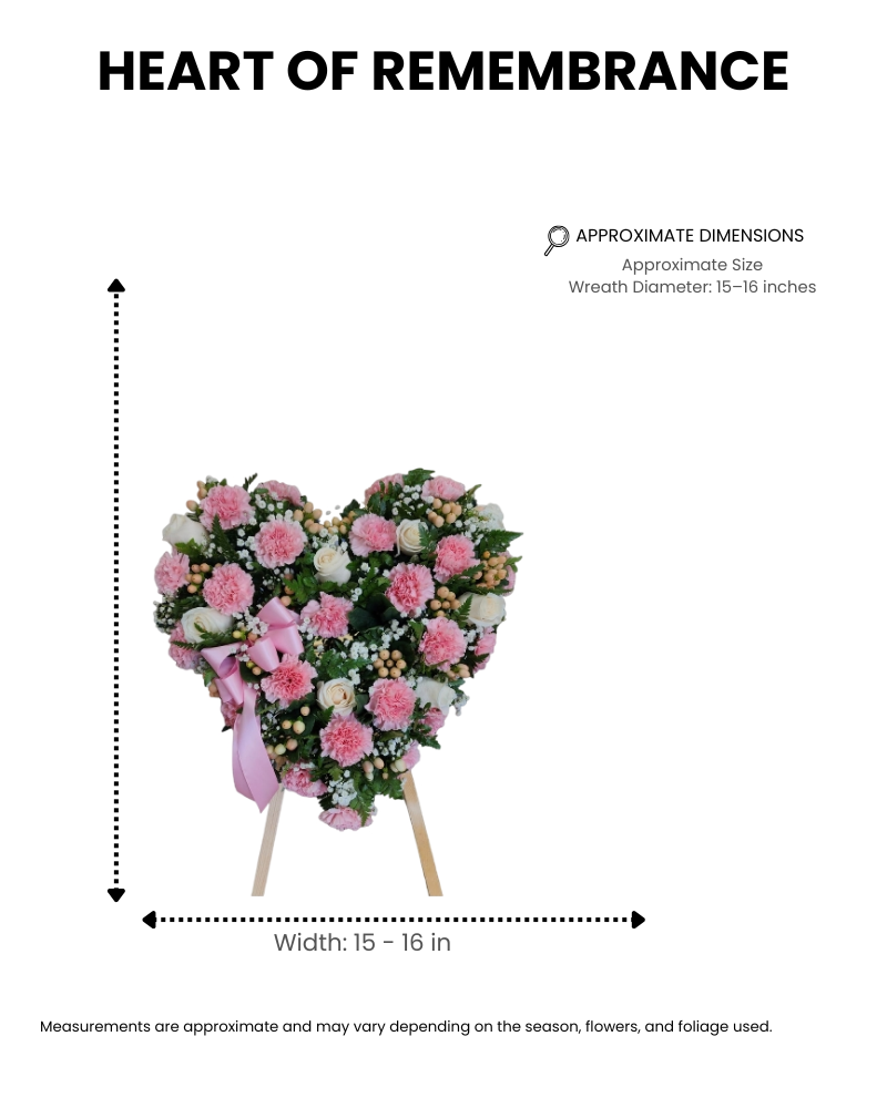 heart of remembrance – funeral heart wreath image 2