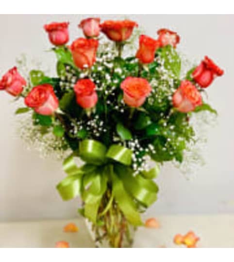 Premium Orange Dozen Roses