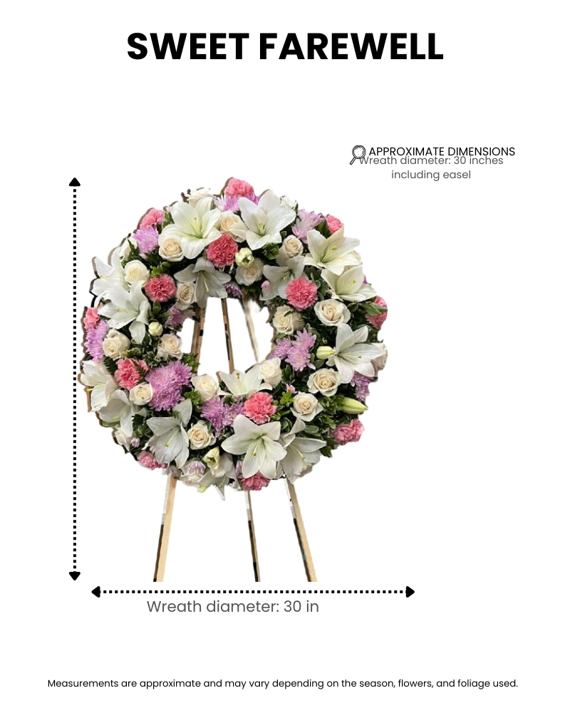 sweet farewell – funeral wreath image 1