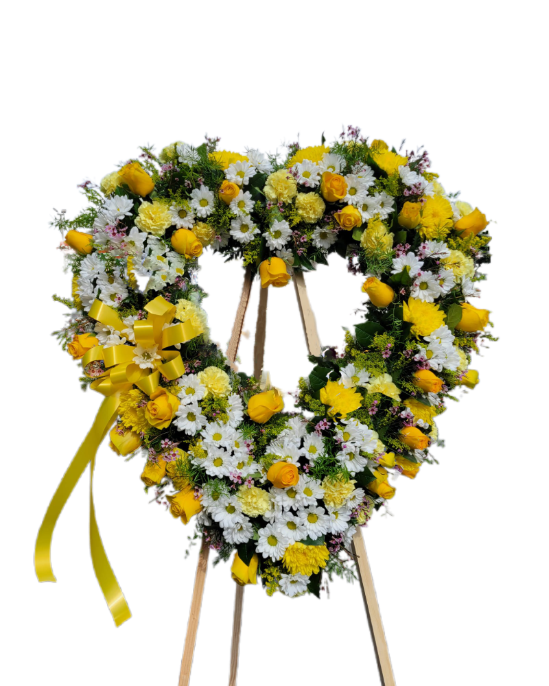 beam of light – yellow funeral wreath image 0