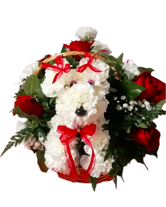 Valentines Day Puppy Lover Arrangmenet image 0