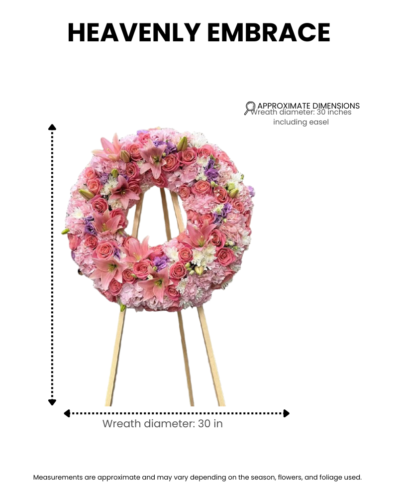 heavenly embrace – funeral wreath image 1