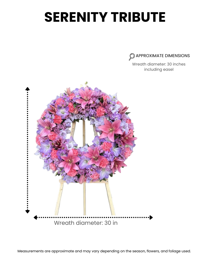 serenity tribute – funeral wreath image 2