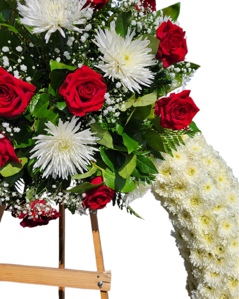 eternal memory – funeral standing wreath image 1