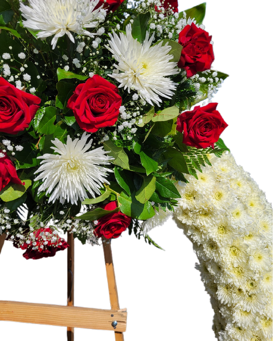 eternal memory – funeral standing wreath image 1