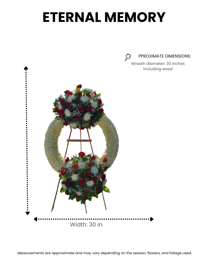 eternal memory – funeral standing wreath image 2