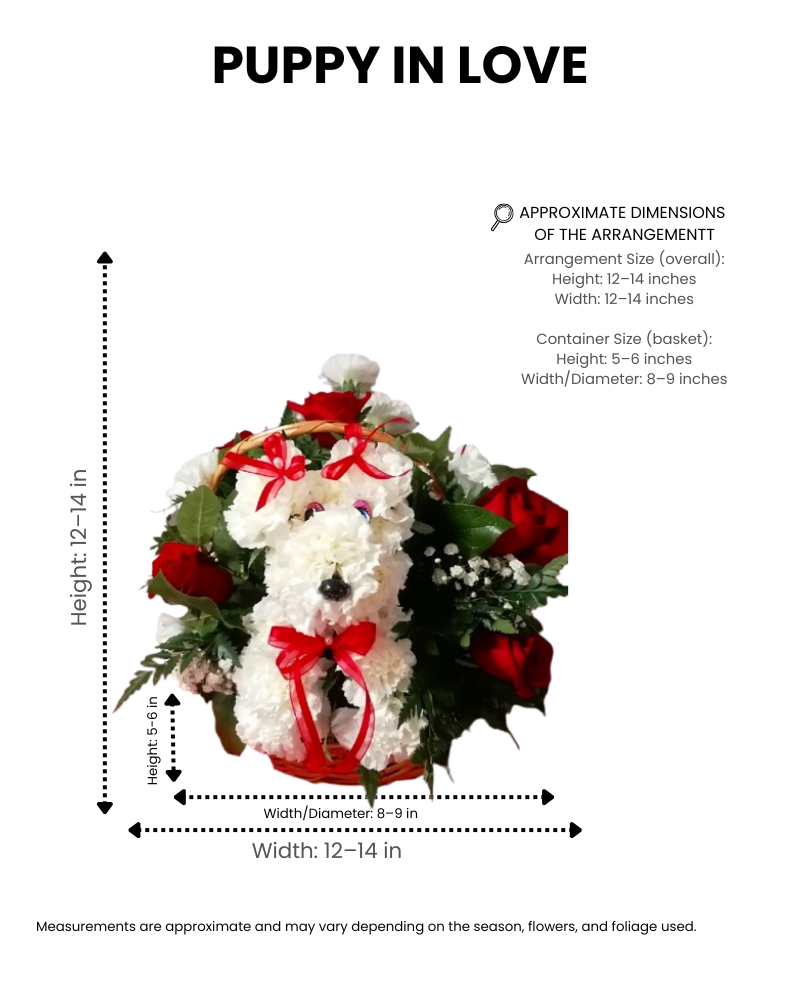 Valentines Day Puppy Lover Arrangmenet image 2
