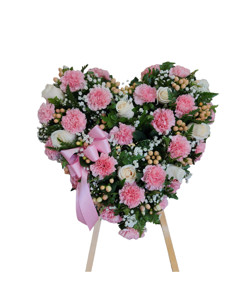 heart of remembrance – funeral heart wreath image 0