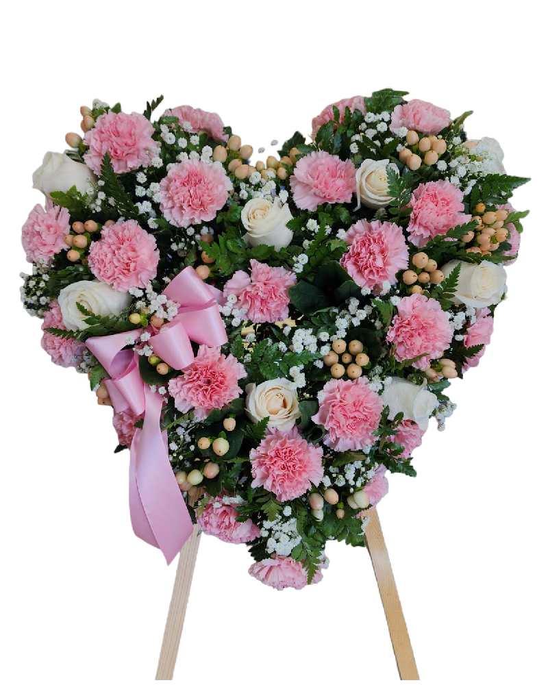 heart of remembrance – funeral heart wreath image 1