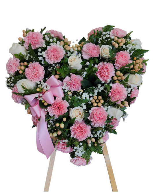 heart of remembrance – funeral heart wreath image 1
