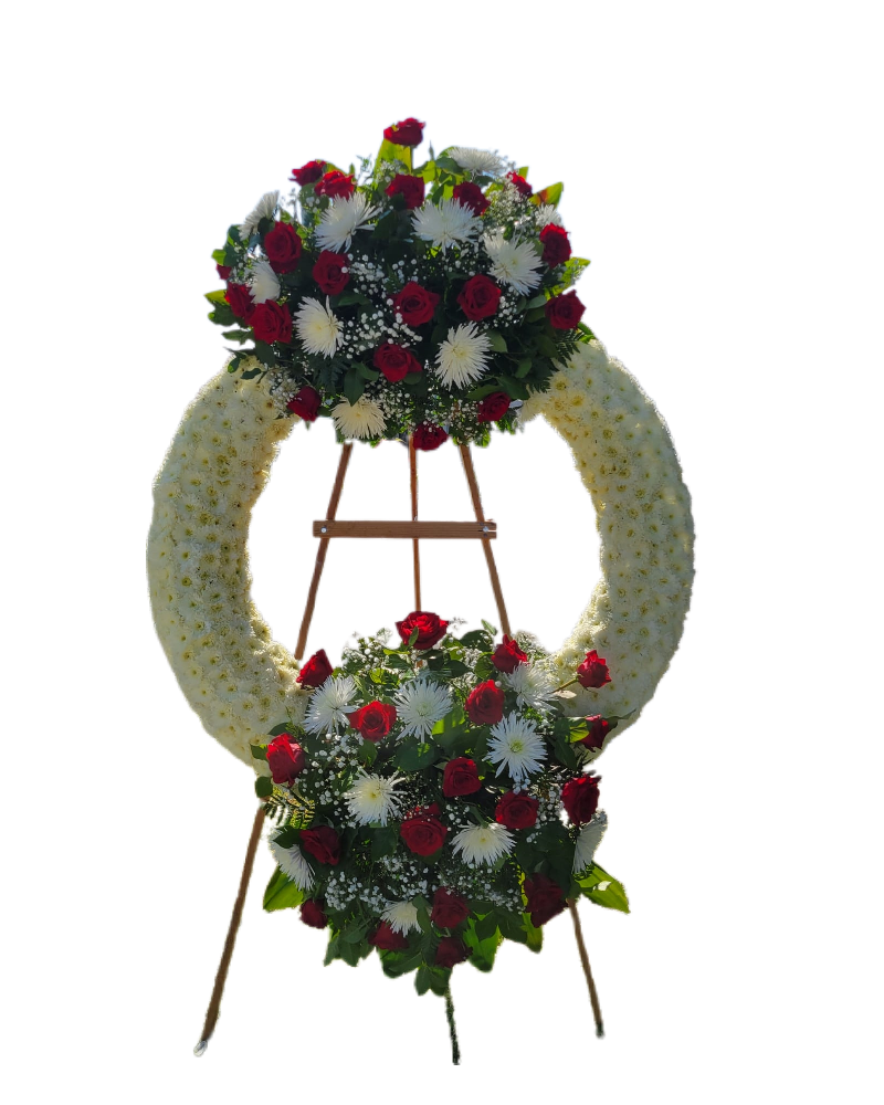 eternal memory – funeral standing wreath image 0