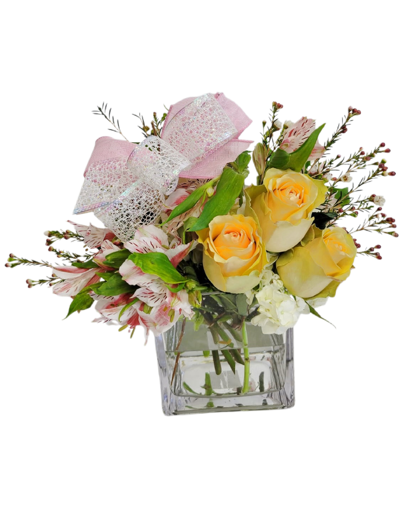 sunshine – Yellow Rose &amp; Alstroemeria Arrangement image 0