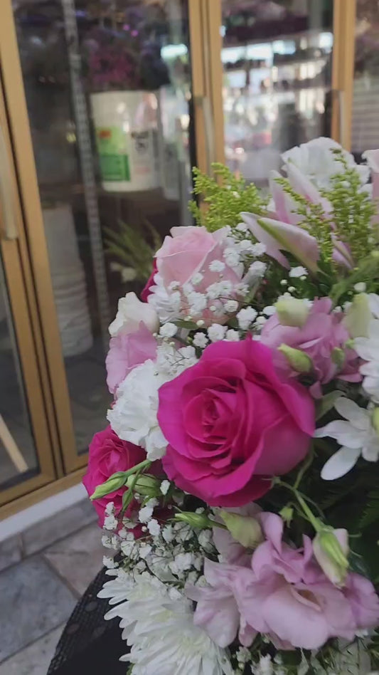 PINK & WHITE FLOWER ARRANGEMENT