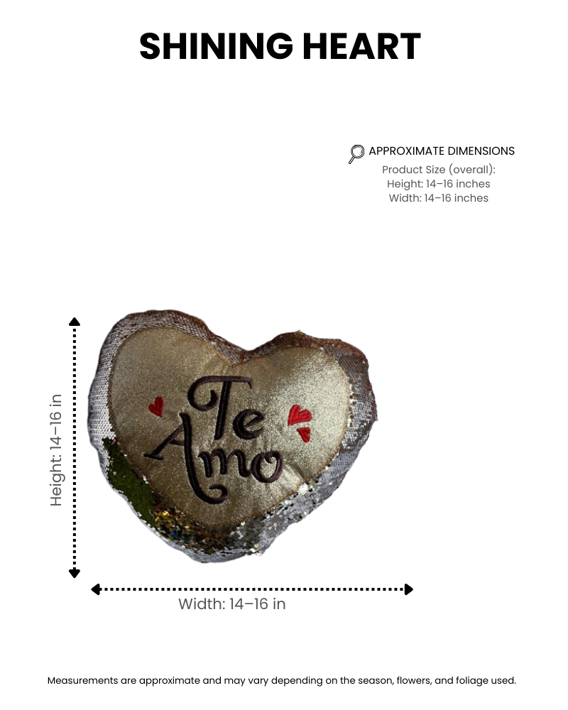 shining heart – sequin heart pillow - Image 2