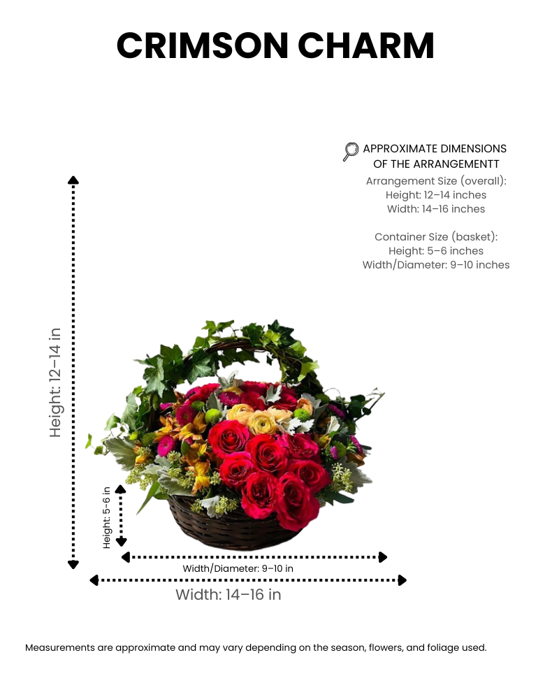 Valentines Day Flower Basket - Image 2