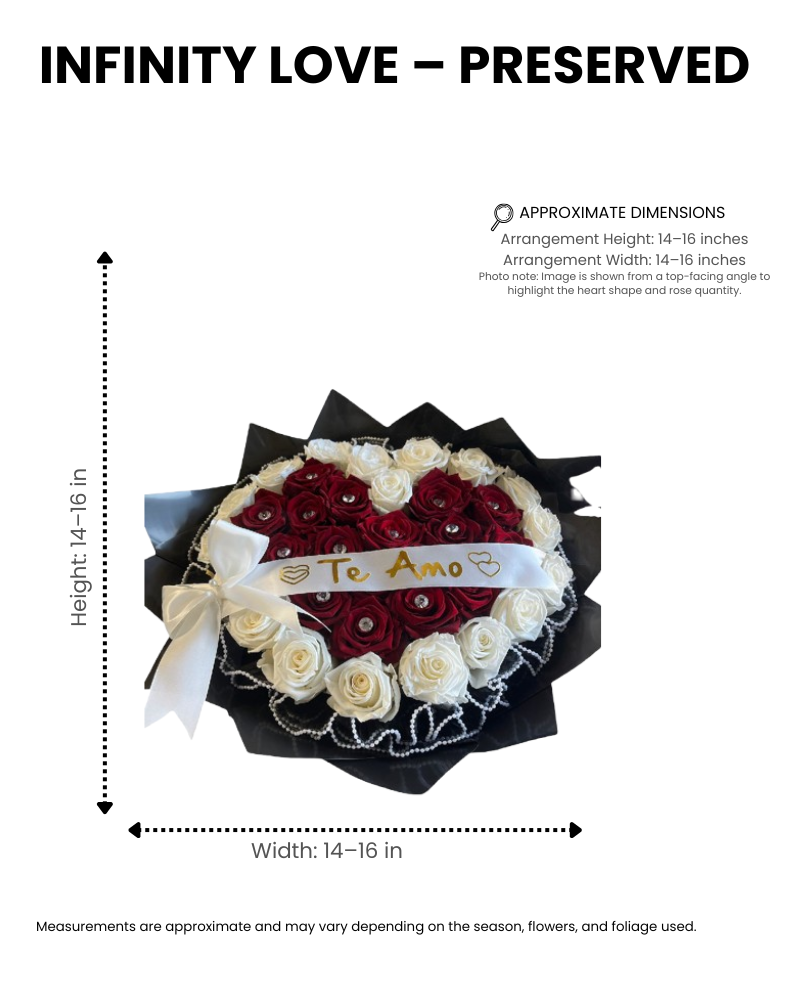 infinity love – preserved rose heart - Image 2